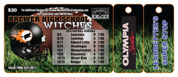 Brewer Football Fundraiser 2010 Premium Gold Card