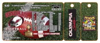Windham Football Fundraiser 2010 Premium Gold Card Windham Football Fundraiser 2010 Premium Gold Card